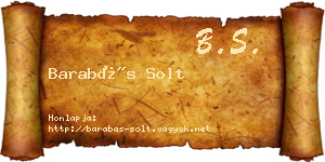 Barabás Solt névjegykártya